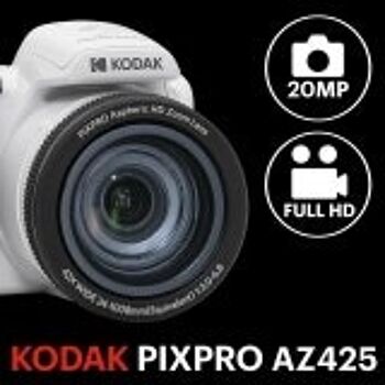 KODAK Pixpro Astro Zoom AZ425 - Appareil Photo Numérique Bridge, Zoom optique 42X, Grand angle de 24 mm, 20 mégapixels, LCD 3, Vidéo Full HD 1080p, Batterie Li-ion - Blanc 2