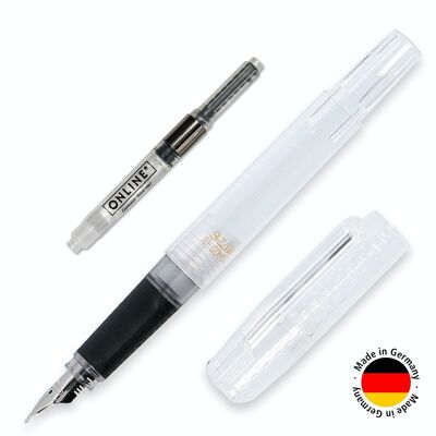 ONLINE filler Bachelor Ice | transparent fountain pen | ergonomic handle | including converter