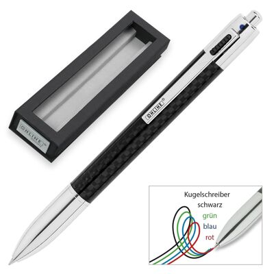 ONLINE 4-color ballpoint pen carbon | Multifunctional pen Writing color blue, black, red, green