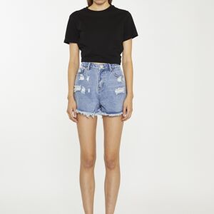 SHORT EN JEAN EFFILOCHÉANTIQUE STONEWASH