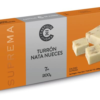 Turrón nata nueces