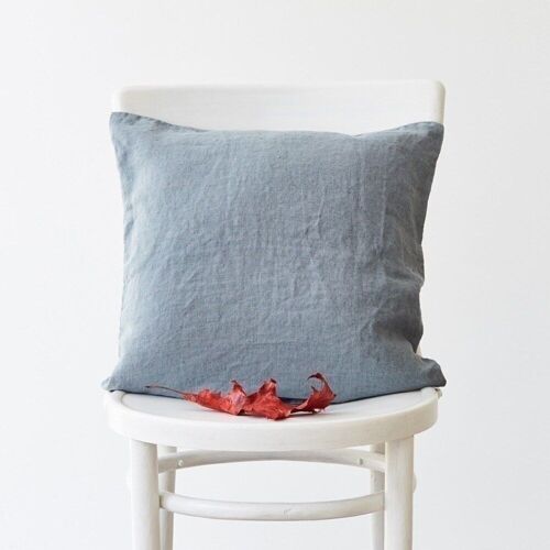 Blue Fog Linen Cushion Cover