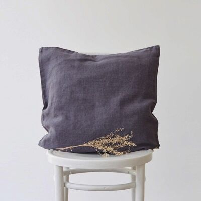 Dark Grey Linen Cushion Cover