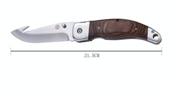 Couteau de chasse pliable + etui cuir 6