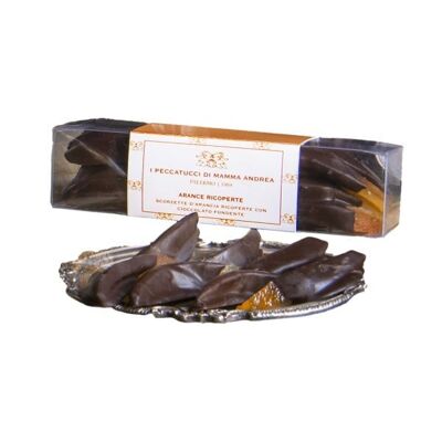 Naranjas sicilianas cubiertas de chocolate amargo - I Peccatucci di Mamma Andrea