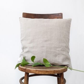 Housse de coussin en lin naturel 2