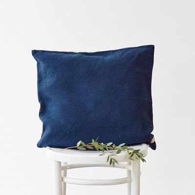 Housse de coussin Lin Marine