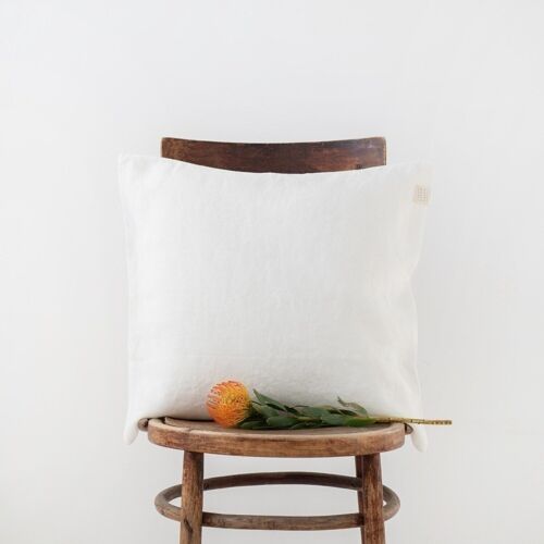 White Linen Cushion Cover