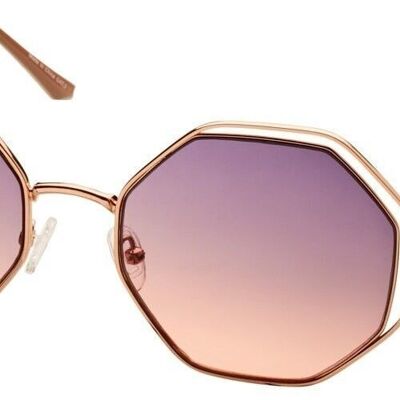 Sunglasses - HAYLEY Rose Gold frame with Smoke Rose lenses