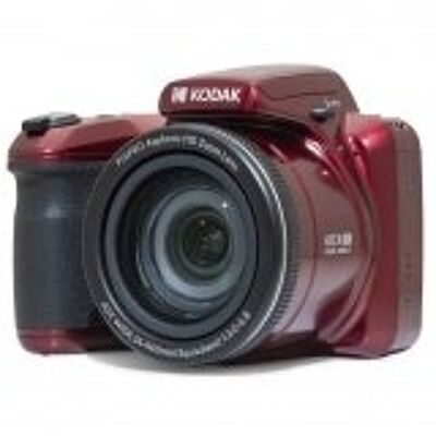 KODAK Pixpro Astro Zoom AZ405 - Fotocamera bridge digitale, zoom 40x, grandangolo da 24 mm, 20 megapixel, LCD 3, video Full HD 1080p, OIS, batteria AA - rosso