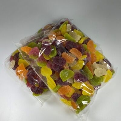 Vegane Fruchtgummis mit Zuckerüberzug 1kg Packungen