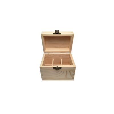 Boite en bois de rangement pour 6 flacons de 5 ou 10ml