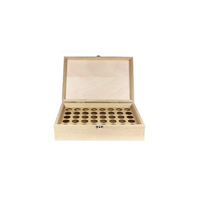 Boite en bois de rangement pour 40 flacons de 5 ou 10ml