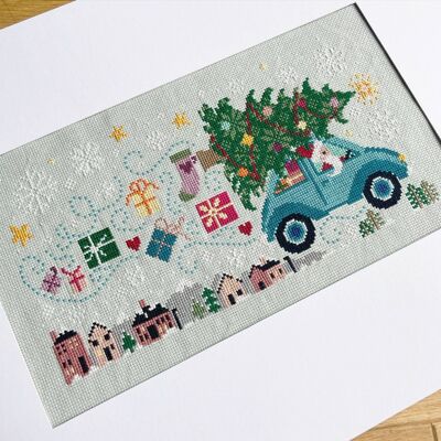 Driving Home for Christmas - Cross Stitch Kit