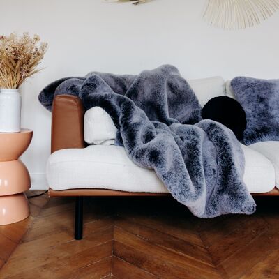 Faux fur throw - 140x180cm - Made in France