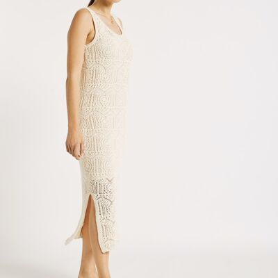 Robe mi-longue en crochet