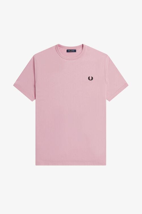 RINGER T-SHIRT-CHALKY PINK-R51