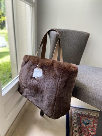 Sac Cabas en fausse fourrure luxe - Made in France 2