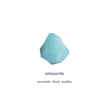 Collier court en pierre naturelle d'amazonite bleue - Berlingot (Best Seller) 4