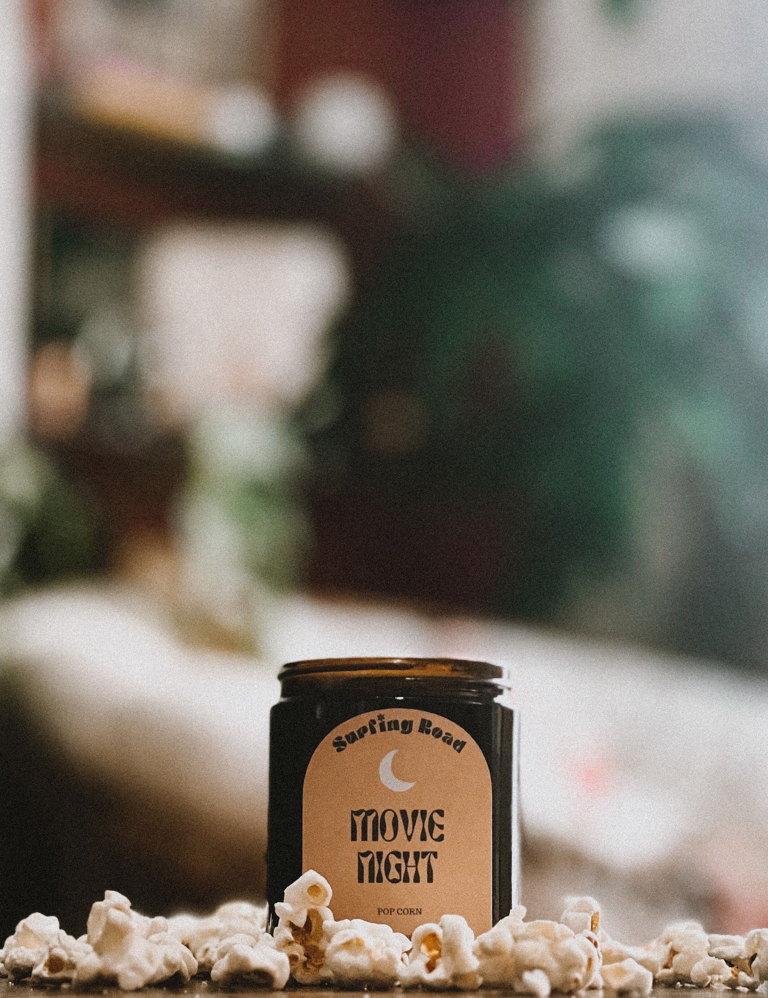 Kerze mit Popcorn-Duft