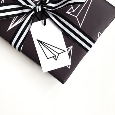 Aviones de papel | 3 x etiquetas de regalo