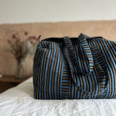 Striped lungi weekend bag