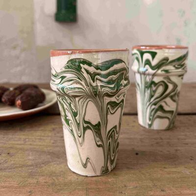 Moroccan marble craft cups