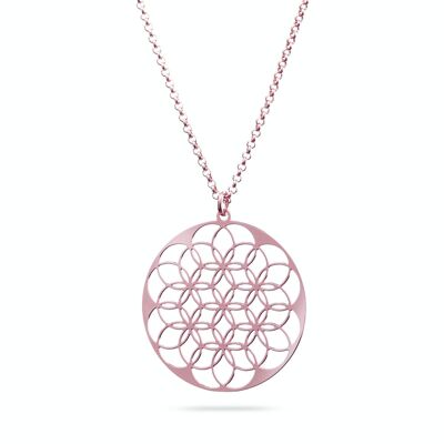 Collier "Fleur de Vie" | plaqué or rose