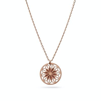 Necklace "Mandala filled" | Bronze