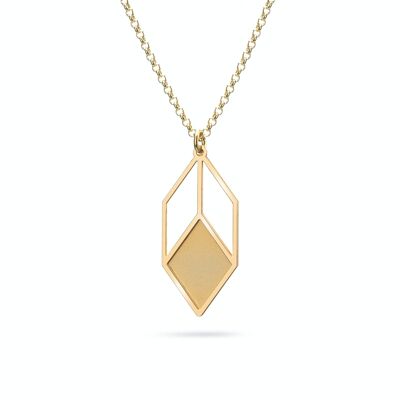 Necklace "Cubicum" | gilded