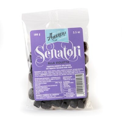 SENATORI 100g - Violet flavored gummy licorice