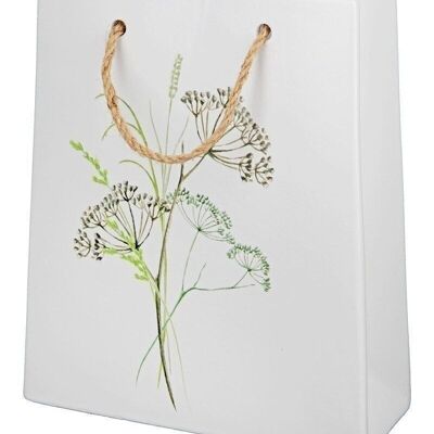 Ceramic decorative handbag "grass bouquet" VE 2