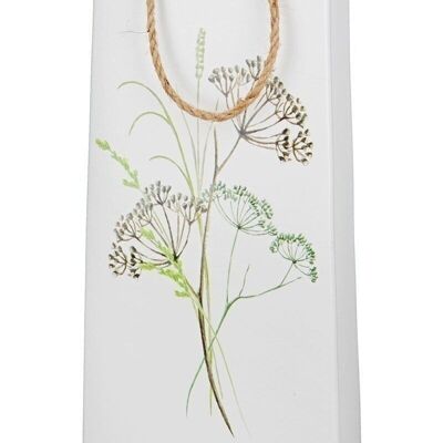 Ceramic decorative handbag narrow "grass bouquet"