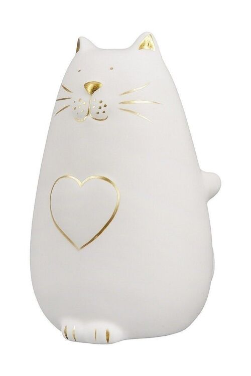 Keramik Katze "Kitty" mit Herz VE 4