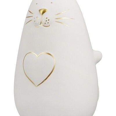Keramik Katze "Kitty" mit Herz VE 4
