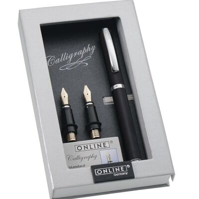 ONLINE Calligraphy Set Vision | Fountain pen and 3 calligraphy nibs | Aluminum fountain pen
