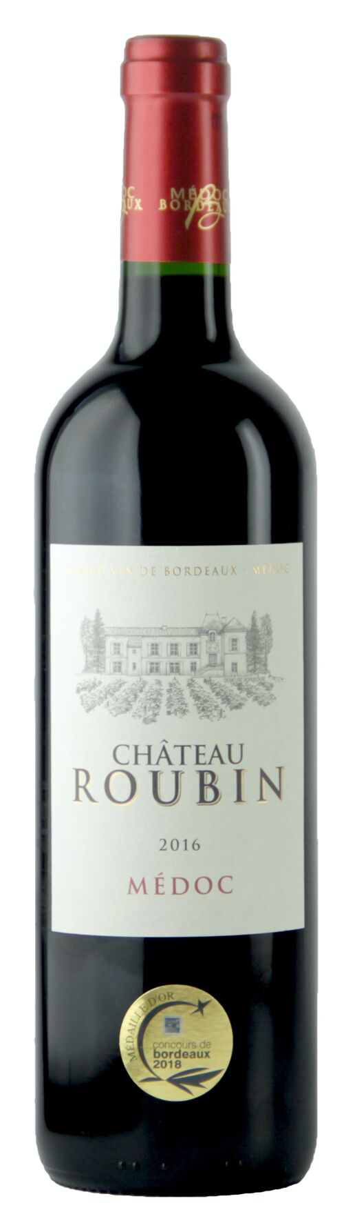 VIN ROUGE BORDEAUX  CHATEAU ROUBIN MEDOC 2018