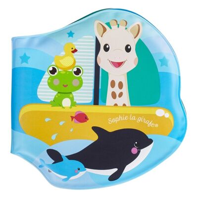 Sophie the giraffe bath booklet on white hanging card