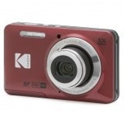 KODAK Pixpro FZ55 – 16-Megapixel-Digitalkamera, 5-facher optischer Zoom, 2,7-Zoll-LCD-Bildschirm, optischer Stabilisator, Full-HD-720p-Video, ‎Lithium-Ionen – Rot