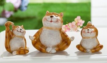 Figurine poly chat "Yoga Trio" VE 3 so 2