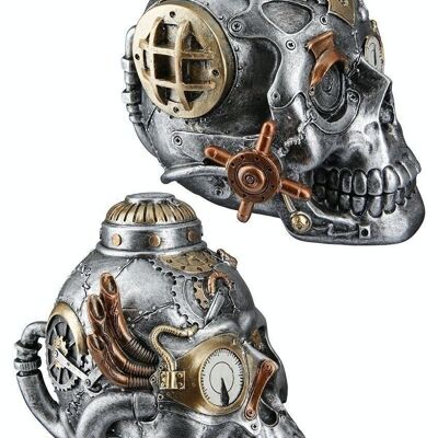 Poly escultura "Steampunk Skull" VE 2 so