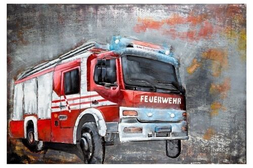 Metall Bild "Feuerwehr"