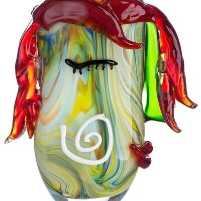 Glass Art Vase "Curly"