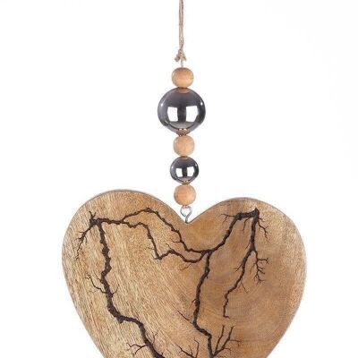 Wooden hanger heart VE 4
