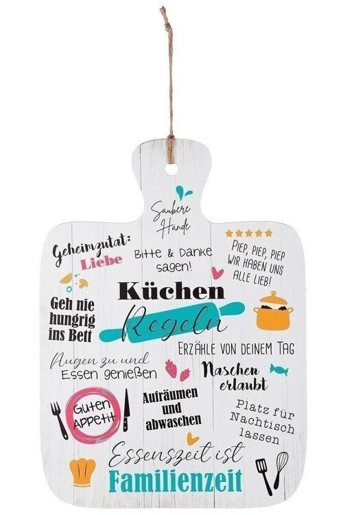 MDF Hänger "Küchenregeln" VE 6