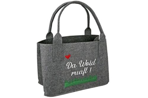 Filz Tasche "Da Woid ruaft!" VE 4