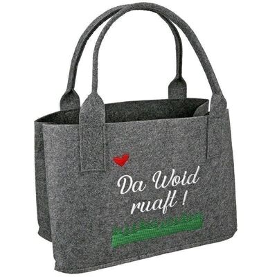 Filz Tasche "Da Woid ruaft!" VE 4