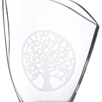 Glasart Déco vase incliné "Arbre de Vie"