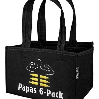 Borsa portabottiglie in feltro "Papa's 6-Pack" VE 6