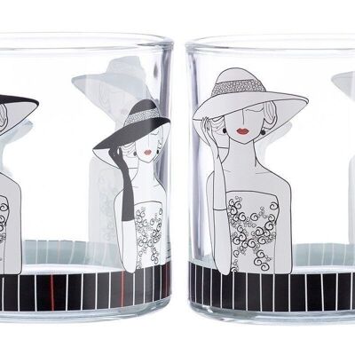 Glass lantern "Lady with Hat" VE18